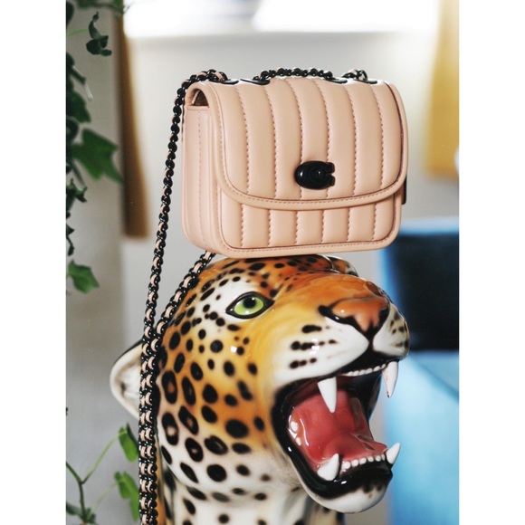 Coach Madison Shoulder Bag 16 With Quilting Pewter Faded Blush - Picture 11 of 14